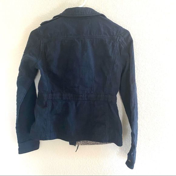 ANTHRO Daughters of Liberation Top Navy Blue Snaps Blazer Size 2 - Picture 3 of 6